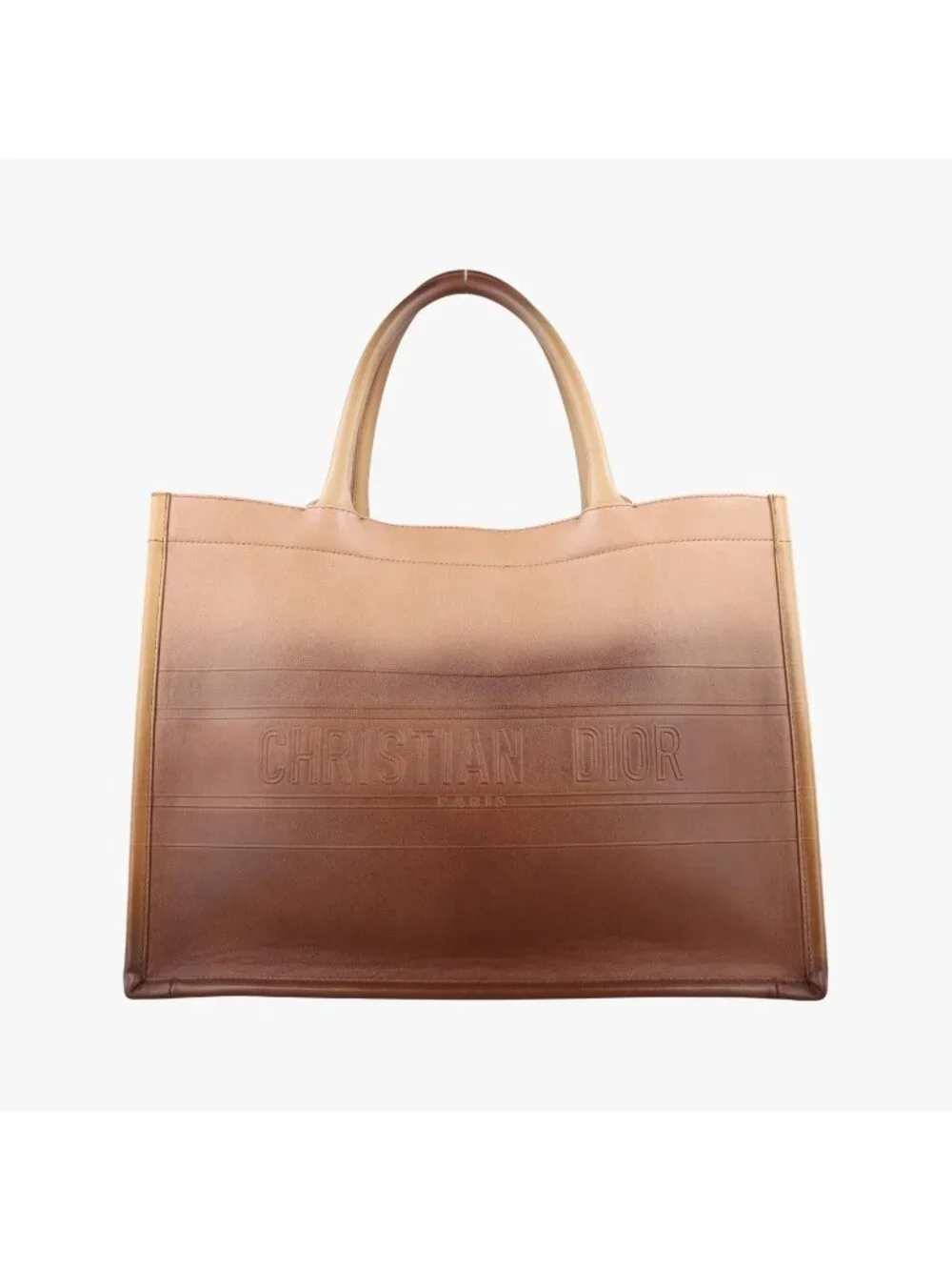 Dior Book Tote Brown Leather
